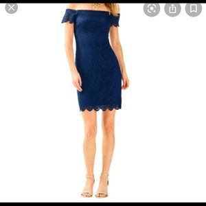 Beautiful Lily Politzer navy blue dress!